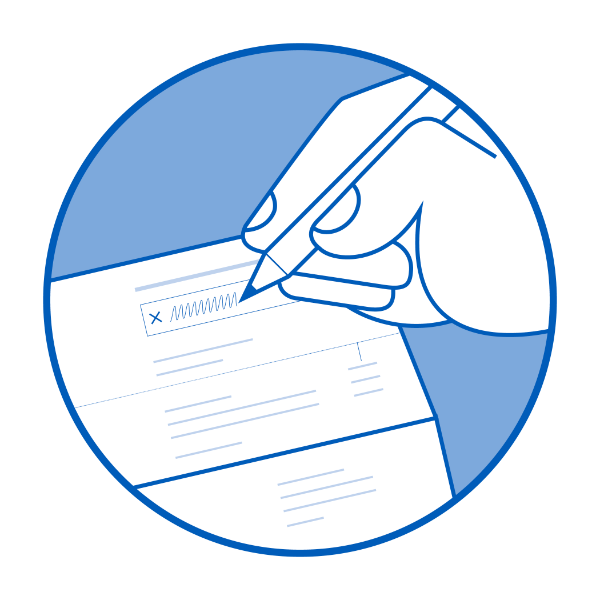 Signing the ballot